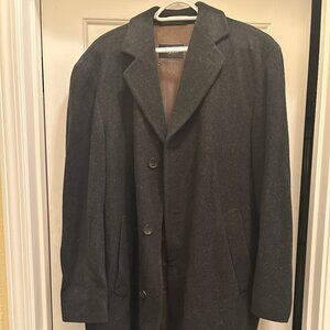 Bugatti Men’s Wool‑Blend Winter Overcoat — Classic Single‑Breasted Style